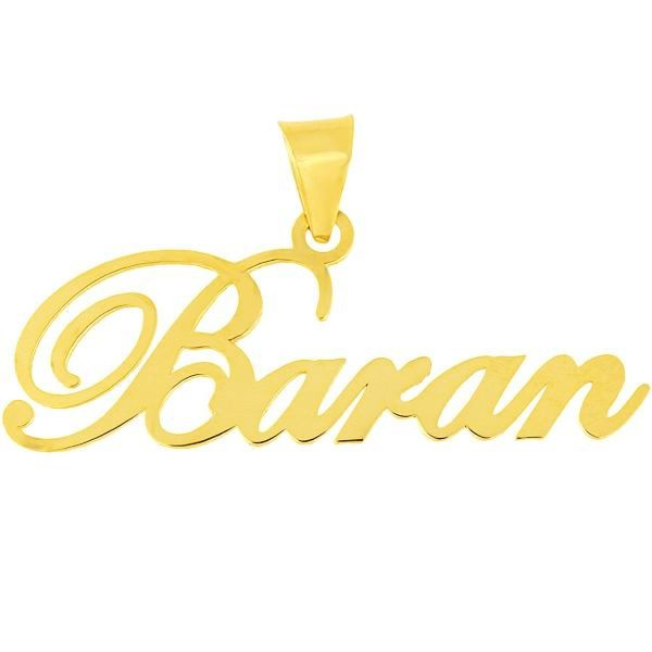 آویز گردنبند طلا 18 عیار شمیم گلد گالری طرح اسم باران کد UN023