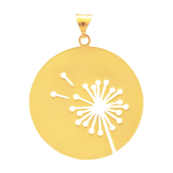 آویز گردنبند طلا 18 عیار شمیم گلد گالری طرح قاصدک مدل DP58