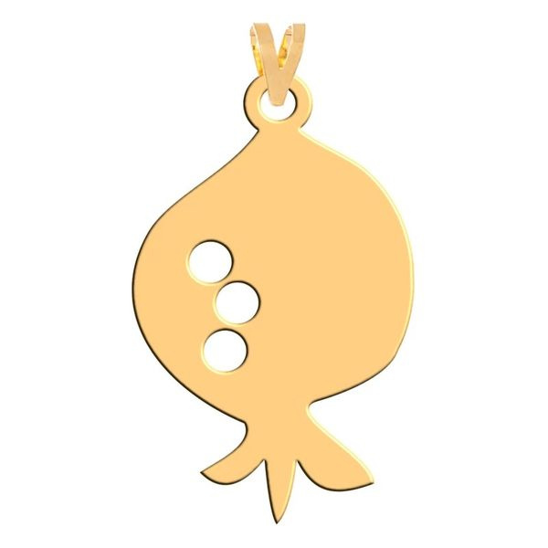 آویز گردنبند طلا 18 عیار شمیم گلد گالری مدل انار 634