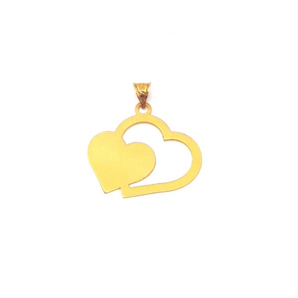 آویز گردنبند طلا 18 عیار شمیم گلد گالری طرح قلب