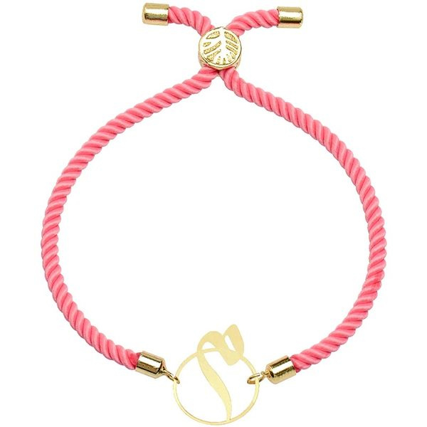 دستبند طلا 18 عیار زنانه شمیم گلد گالری مدل حرف م