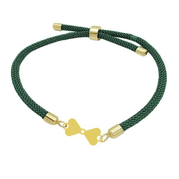 دستبند طلا 18 عیار زنانه شمیم گلد گالری مدل پاپیونی