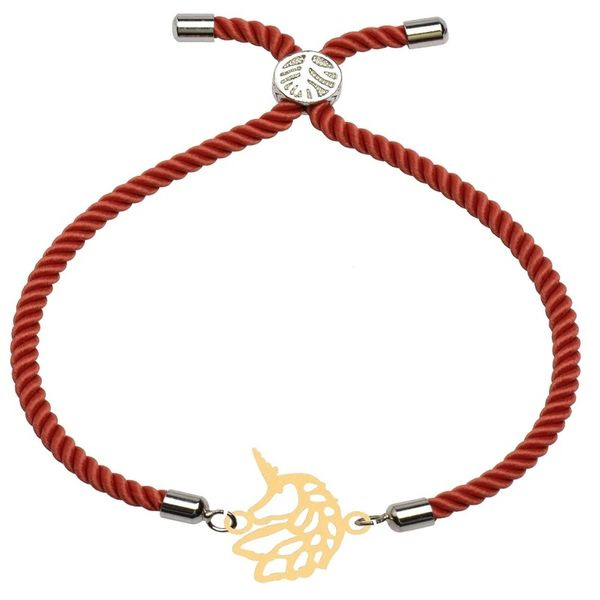 دستبند طلا 18 عیار زنانه شمیم گلد گالری مدل تک شاخ 619