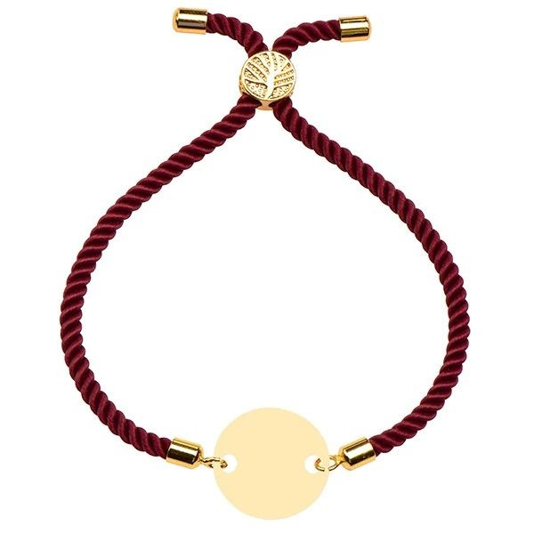 دستبند طلا 18 عیار زنانه شمیم گلد گالری مدل دایره 622