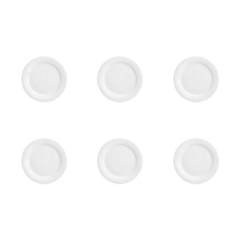 بشقاب غذاخوری چینی زرین ایران مدل هتلی 49 کد 25 درجه سه بسته شش عددی