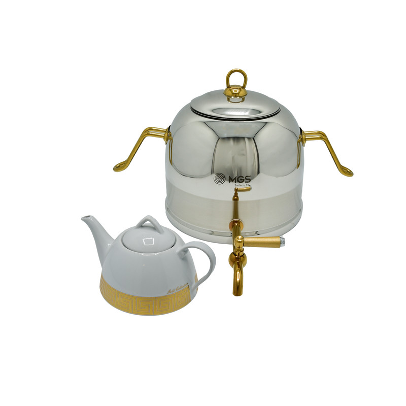 ست کتری و قوری ام جی اس مدل استیل کد K41017