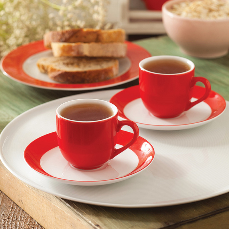 ست قهوه خوری 12 پارچه چینی زرین ایران مدل ایتالیا 6  درجه عالی