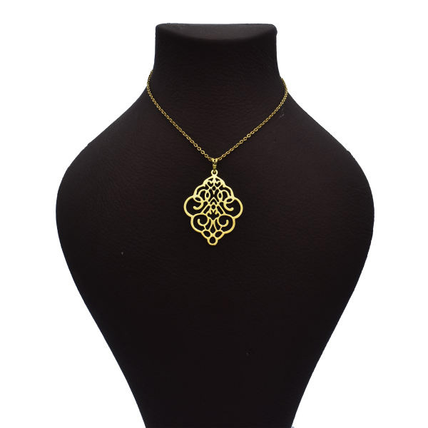 گردنبند طلا 18 عیار زنانه شمیم گلد گالری طرح اسلیمی کد 334A2445