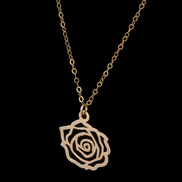 گردنبند طلا 18 عیار زنانه شمیم گلد گالری مدل گل