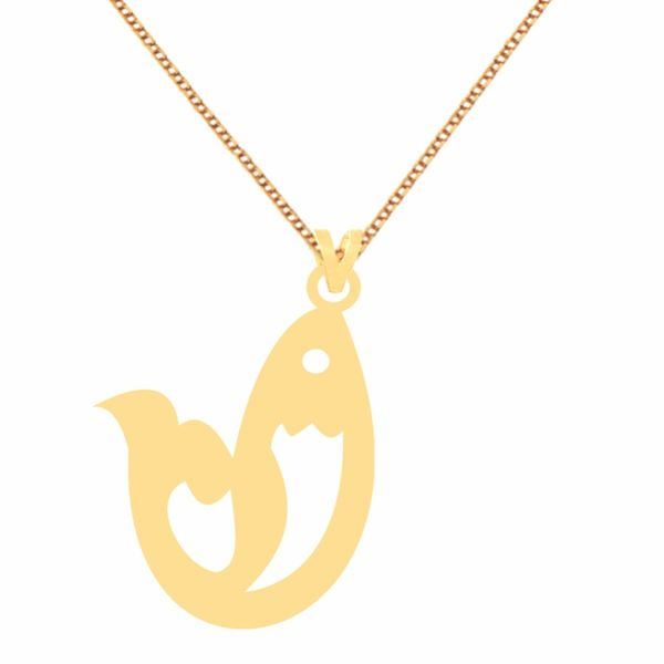 گردنبند طلا 18 عیار زنانه شمیم گلد گالری مدل ماهی