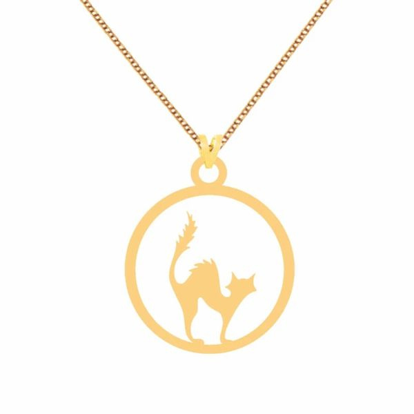 گردنبند طلا 18 عیار زنانه شمیم گلد گالری مدل گربه