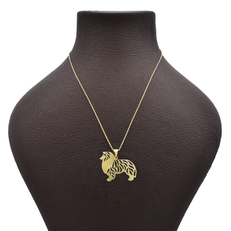 گردنبند طلا 18 عیار زنانه شمیم گلد گالری طرح سگ کد 634M340