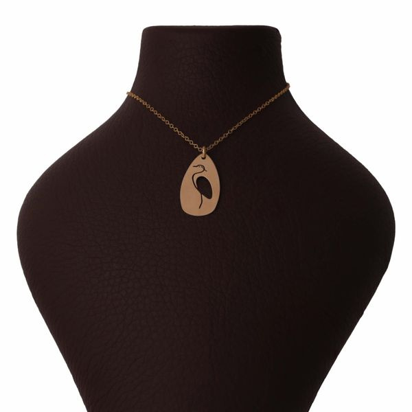 گردنبند طلا 18 عیار زنانه شمیم گلد گالری مدل فلامینگو