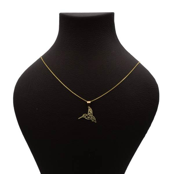گردنبند طلا 18 عیار زنانه شمیم گلد گالری طرح پرنده کد 655M361