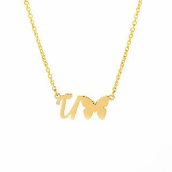 گردنبند طلا 18 عیار زنانه شمیم گلد گالری مدل حرف یو