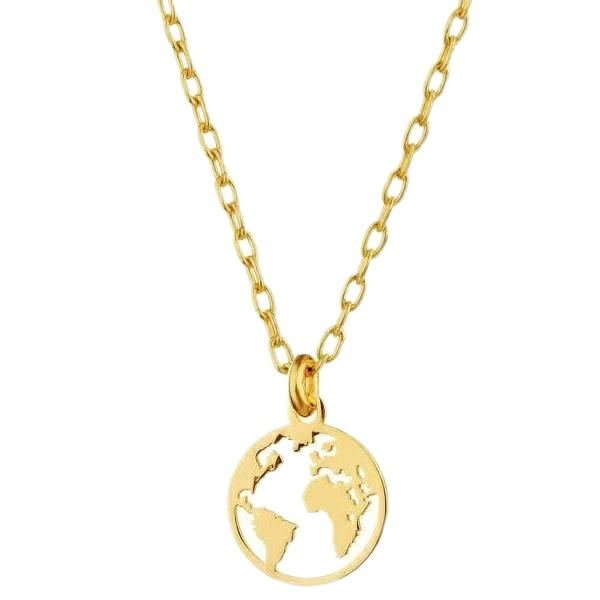 گردنبند طلا 18 عیار زنانه شمیم گلد گالری مدل کره زمین