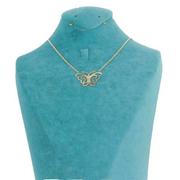 گردنبند طلا 18عیار زنانه شمیم گلد گالری طرح پروانه کد 06112.1.09