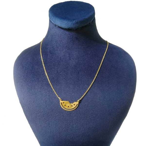 گردنبند طلا 18 عیار شمیم گلد گالری مدل GA15