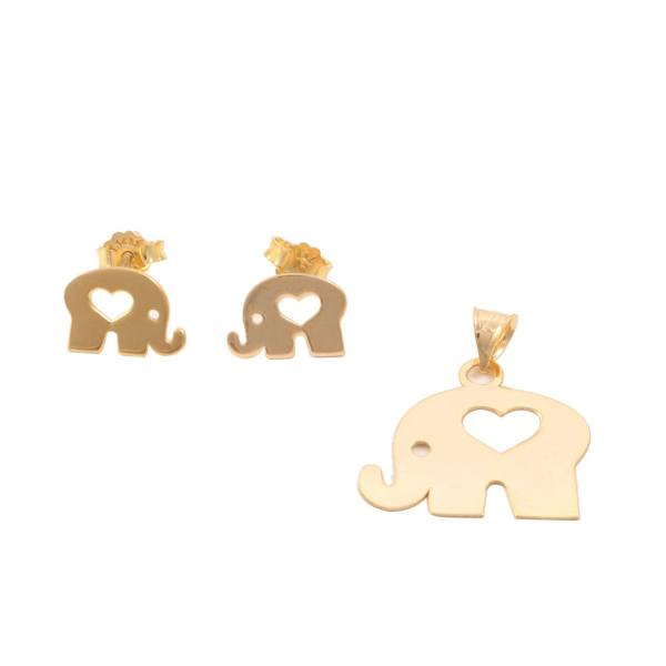 نیم ست طلا 18 عیار شمیم گلد گالری SH0015