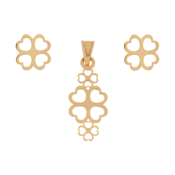 نیم ست طلا 18 عیار شمیم گلد گالری مدل ds4002