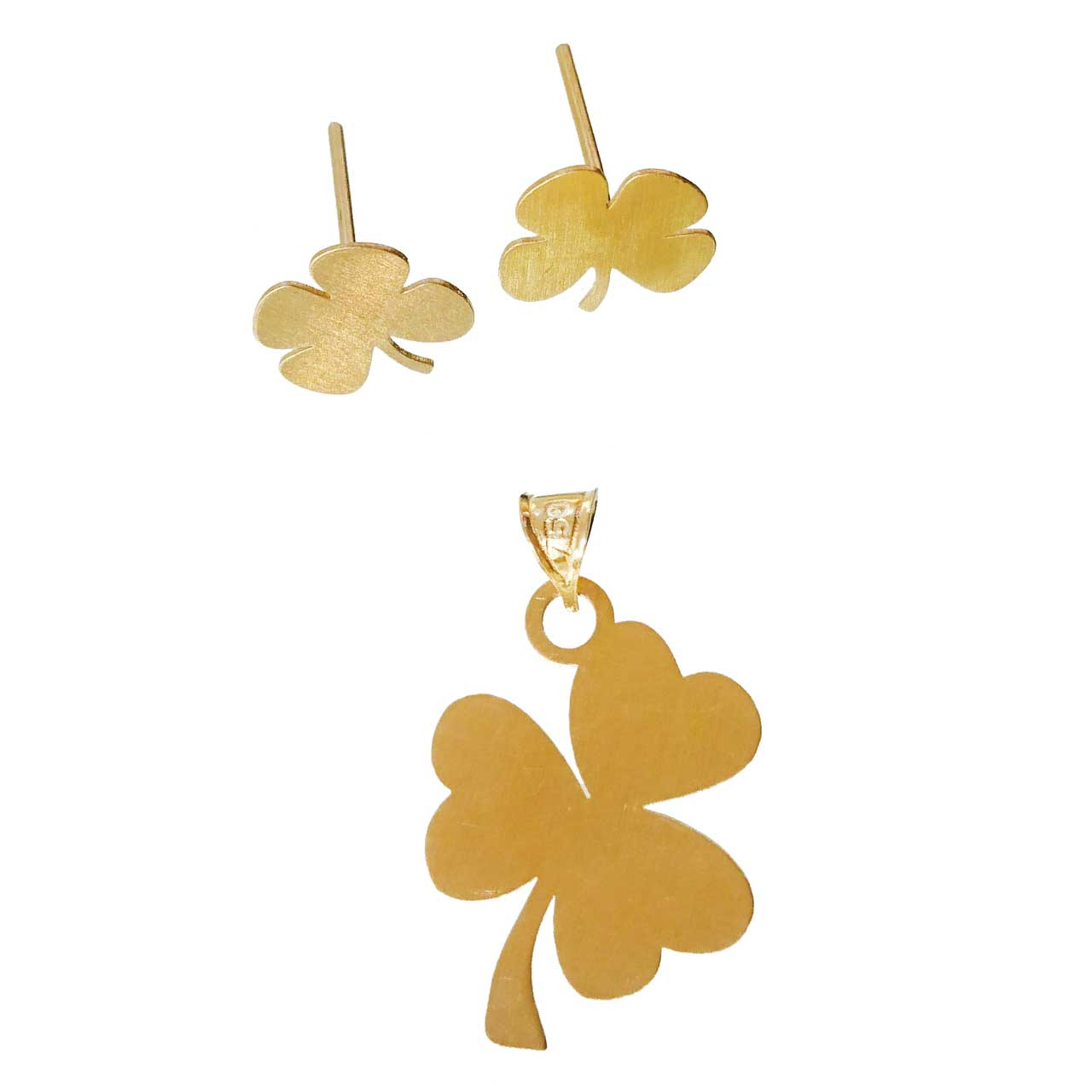 نیم ست طلا 18 عیار زنانه شمیم گلد گالری مدل L14