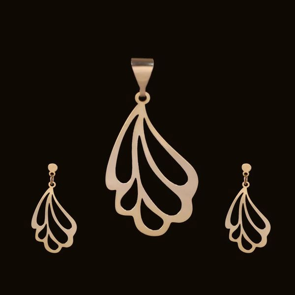 نیم ست طلا 18 عیار زنانه شمیم گلد گالری مدل 633