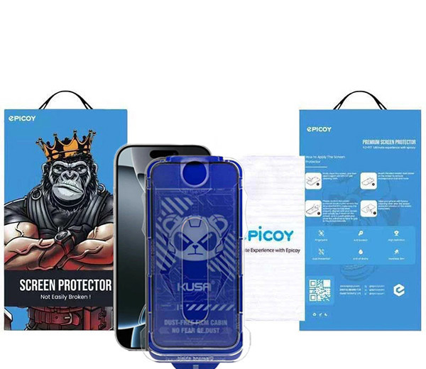 محافظ صفحه نمایش  اپیکوی مدل Kusa Easy install Kit مناسب برای گوشی موبایل اپل iPhone 16 Pro Max