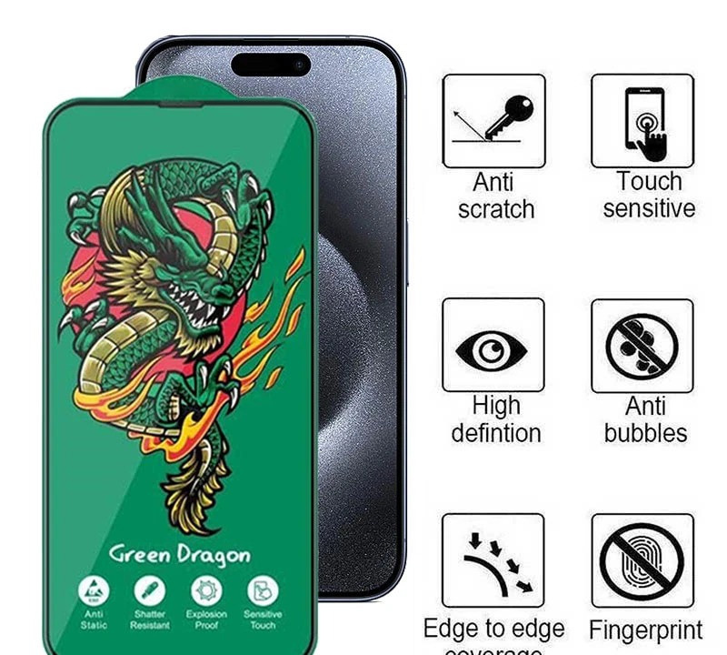 محافظ صفحه نمایش اپیکوی مدل Green Dragon ExplosionProof مناسب برای گوشی موبایل اپل iPhone 16 Pro