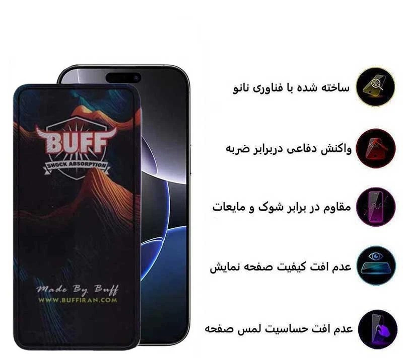 محافظ صفحه نمایش 5D بوف مدل Mountain مناسب برای گوشی موبایل اپل iPhone 17 Air