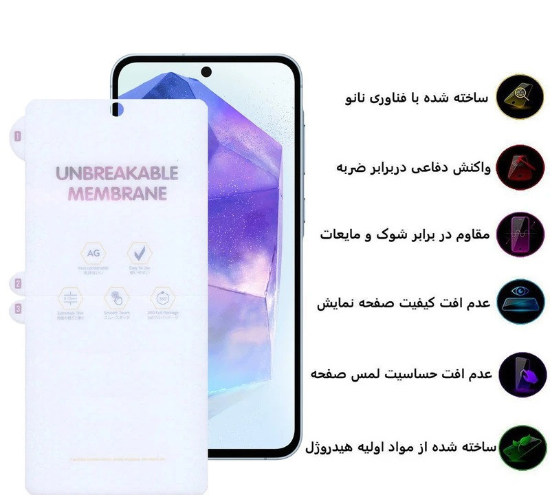 محافظ صفحه نمایش بوف مدل Hydrogel-Matte مناسب برای گوشی موبایل سامسونگ Galaxy S25 FE/ A55 / Mi 12 Pro