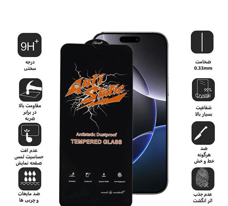 محافظ صفحه نمایش اپیکوی مدل Antistatic Dustproof مناسب برای گوشی موبایل اپل iPhone 17 Pro