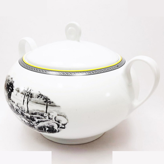 سوپ خوری چینی زرین ایران مدل ایتالیا اف 3650 ویلیج درجه 3 سوپ خوری چینی زرین ایران مدل ایتالیا اف 3650 ویلیج درجه 3