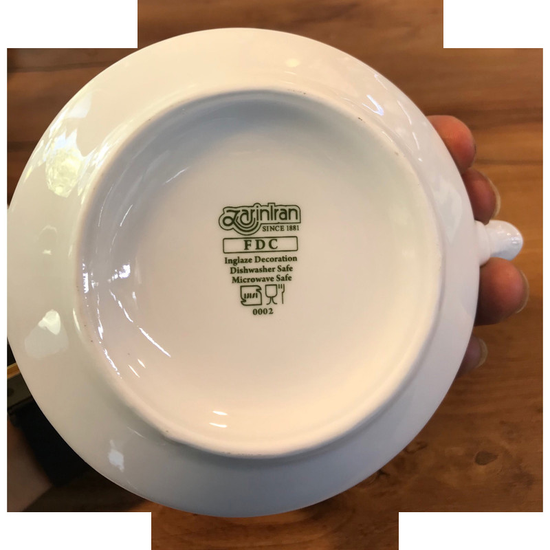 قوری چینی زرین  ايران مدل لندني فلورانس درجه عالي