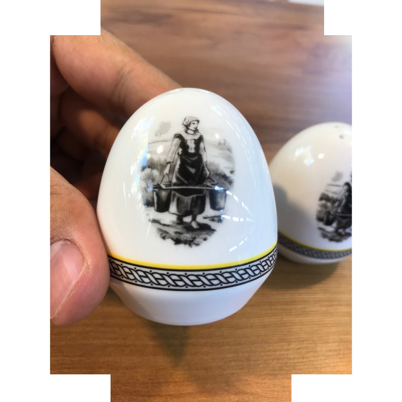 نمکپاش چینی زرین ایران مدل تخم مرغی 50 ویلیج درجه عالی تکی