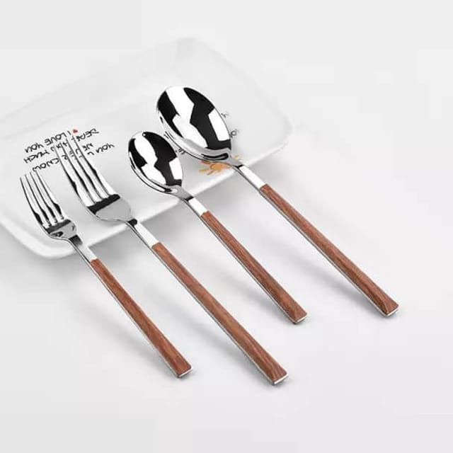 سرویس قاشق و چنگال 33 پارچه جی فی نی مدل D-WOOD