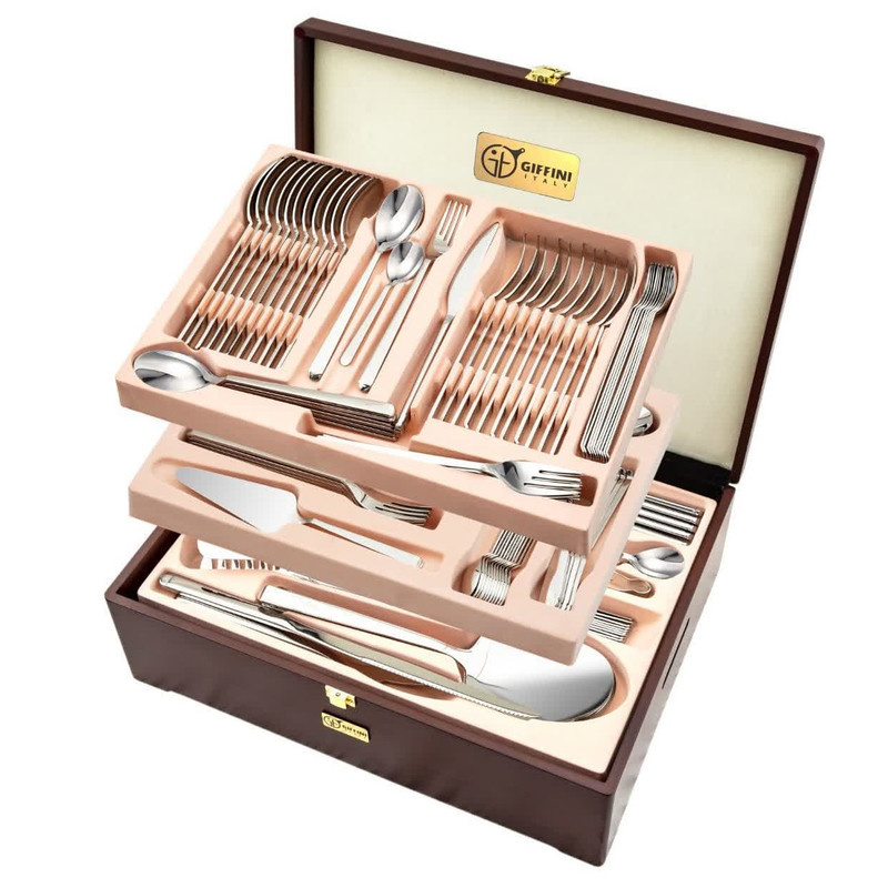 سرویس قاشق و چنگال 142 پارچه جی فی نی مدل A-018