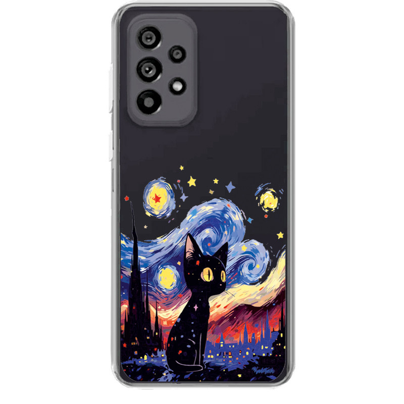 کاور گوشی طرح Black Cat مناسب برای گوشی موبایل سامسونگ Galaxy A73