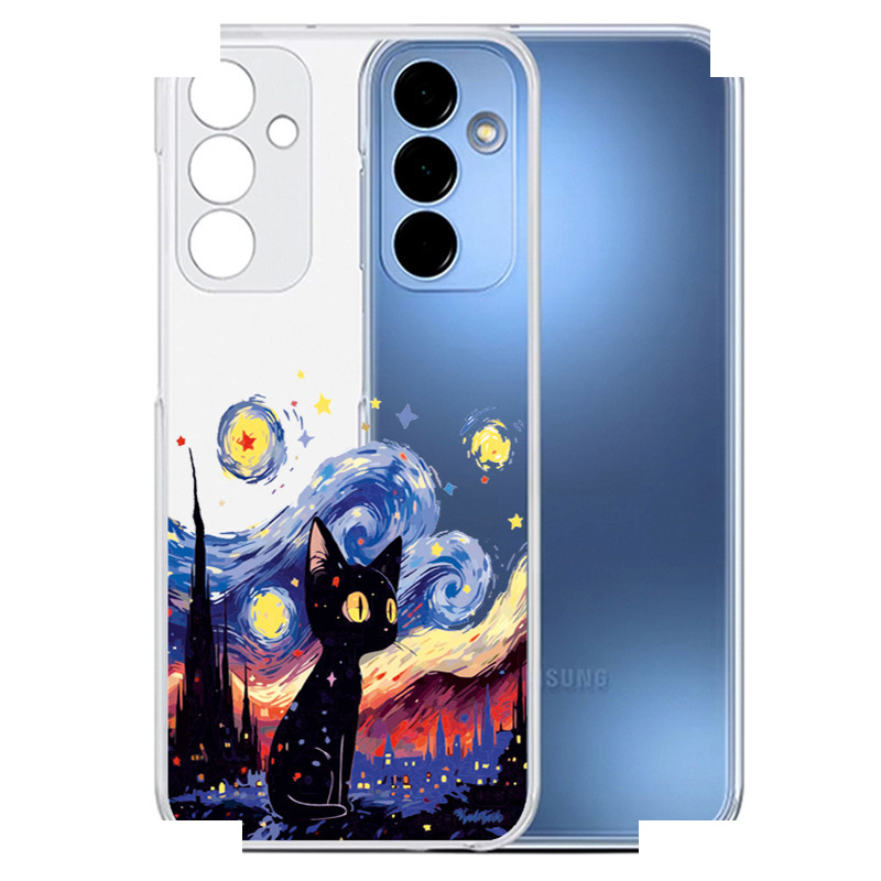 کاور گوشی طرح Black Cat مناسب برای گوشی موبایل سامسونگ Galaxy A35