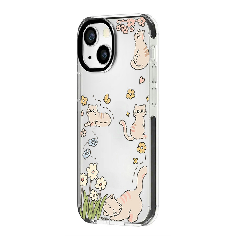 کاور طرح Cat & Flower مناسب برای گوشی موبایل اپل Iphone 13 Mini