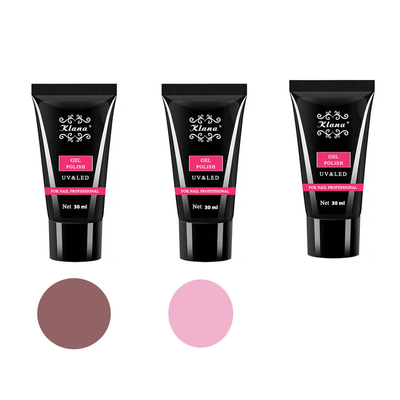 پلی ژل کاشت ناخن کلانا مدل 002 - 009 - 007 حجم 30 میلی لیتر بسته 3 عددی