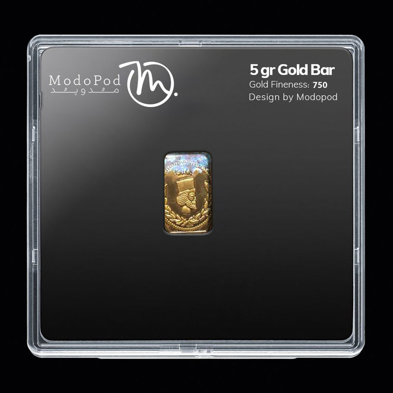 شمش طلا 18 عیار مدوپد مدل سینی و گل کد SG-10171