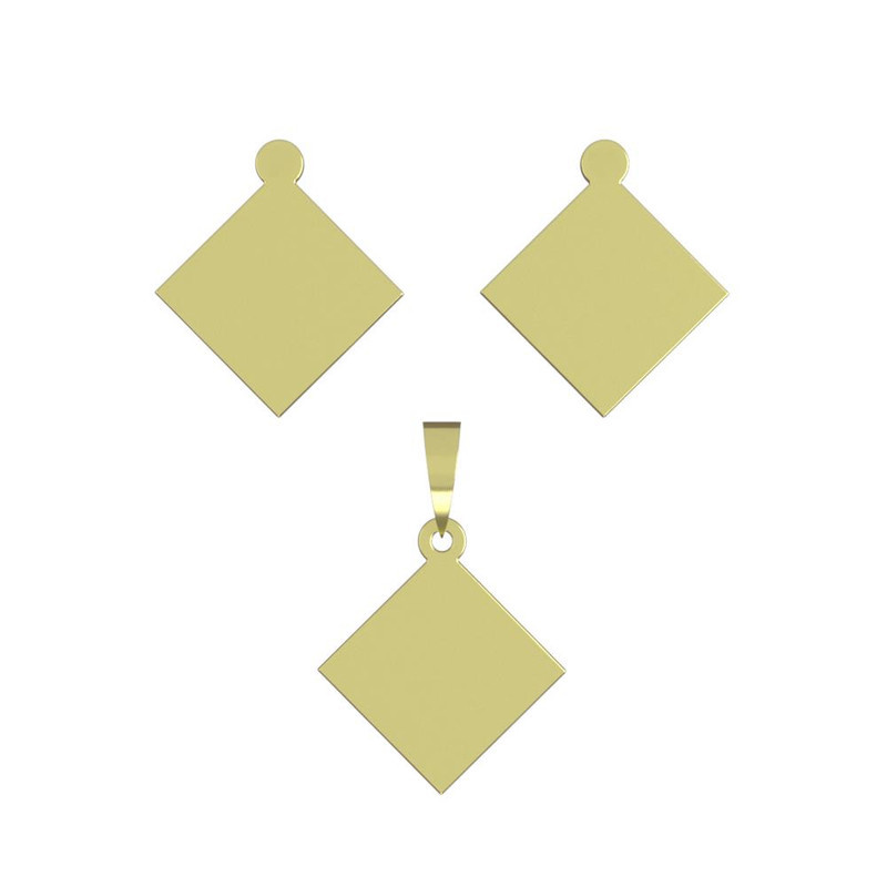 نیم ست طلا 18 عیار زنانه مدوپد مدل اسلیمی کد NA10336