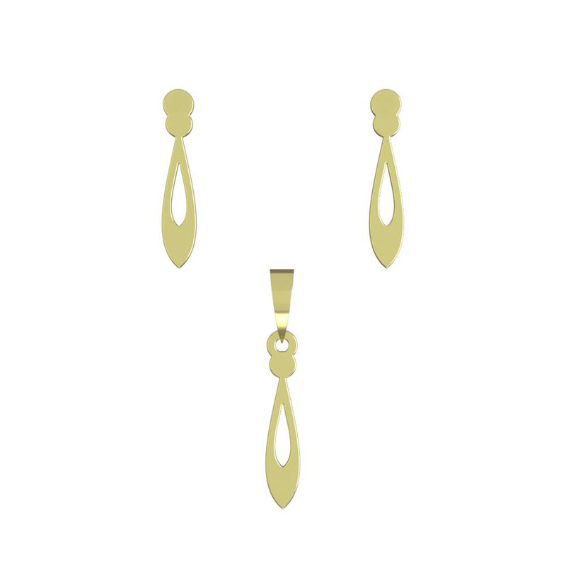 نیم ست طلا 18 عیار زنانه مدوپد مدل اشک کد NA12539