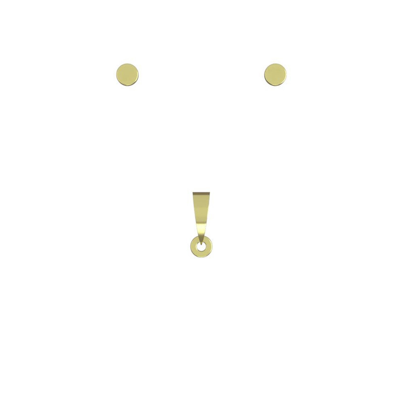 نیم ست طلا 18 عیار زنانه مدوپد مدل قلب کد NA13033