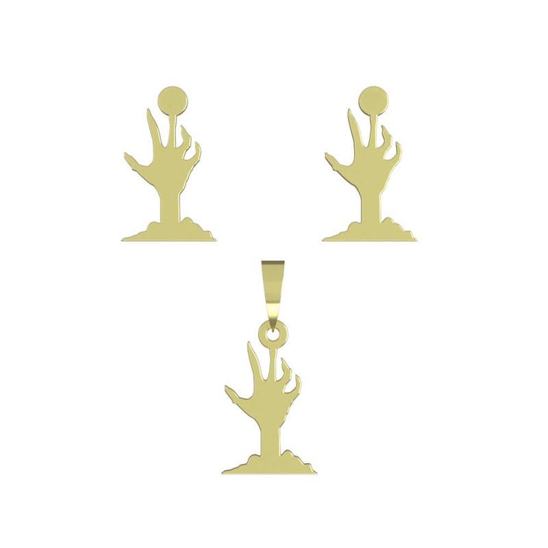 نیم ست طلا 18 عیار زنانه مدوپد مدل دست کد NA13170