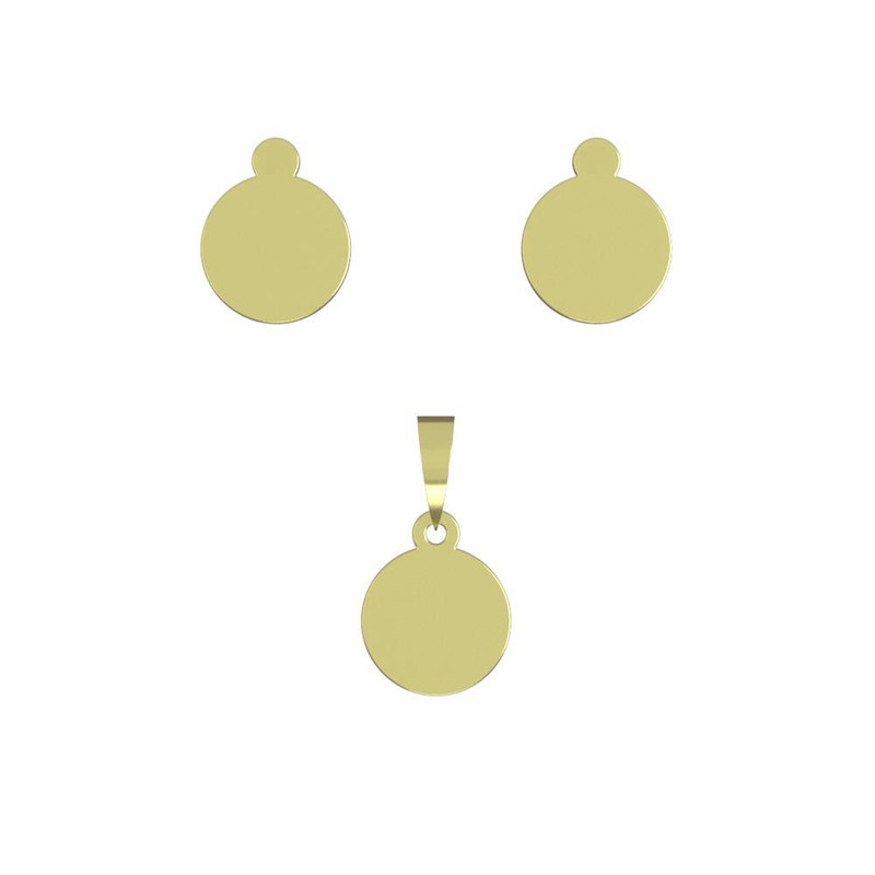 نیم ست طلا 18 عیار زنانه مدوپد مدل دایره کد NA13199 نیم ست طلا 18 عیار زنانه مدوپد مدل دایره کد NA13199