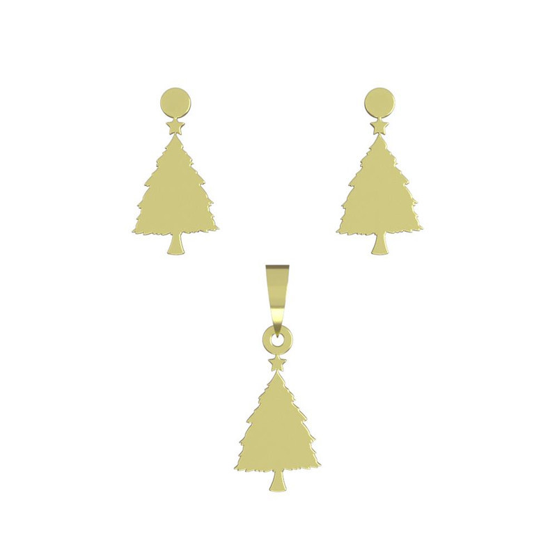 نیم ست طلا 18 عیار زنانه مدوپد مدل درخت کد NA13385