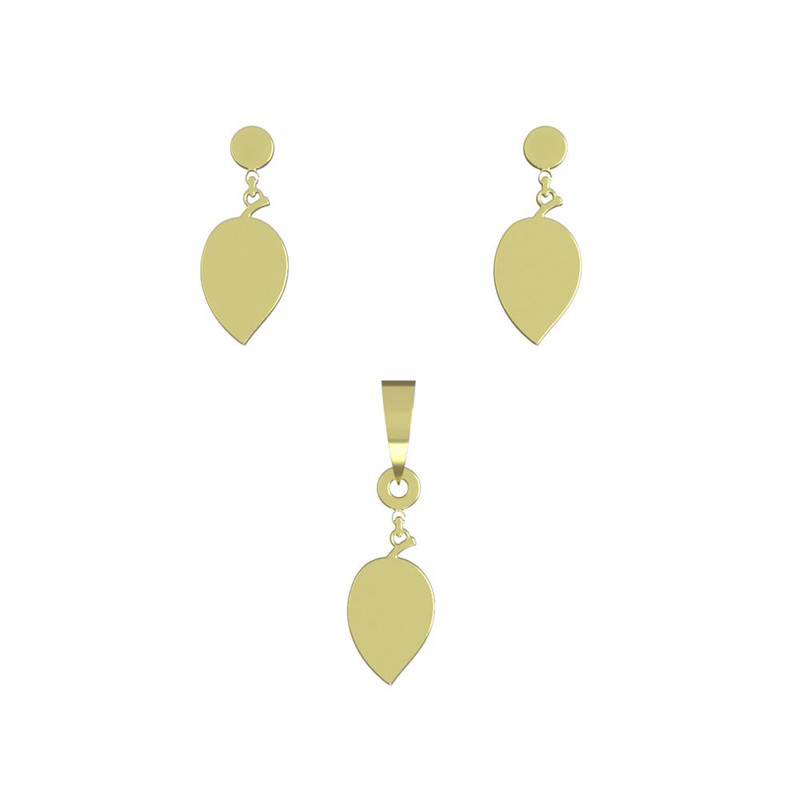 نیم ست طلا 18 عیار زنانه مدوپد مدل اشک کد NA14688