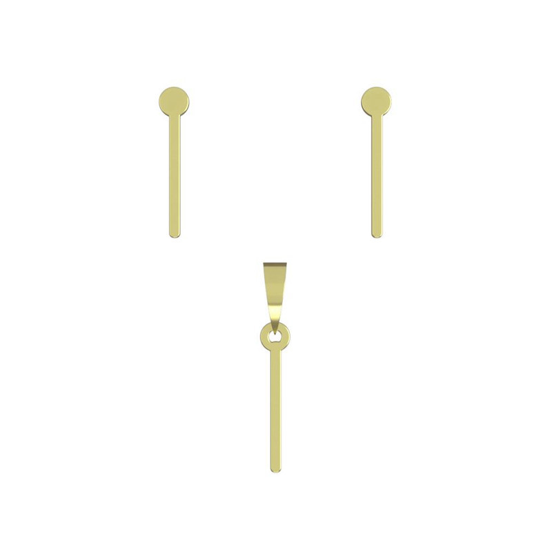 نیم ست طلا 18 عیار زنانه مدوپد مدل مستطیل کد NA14920