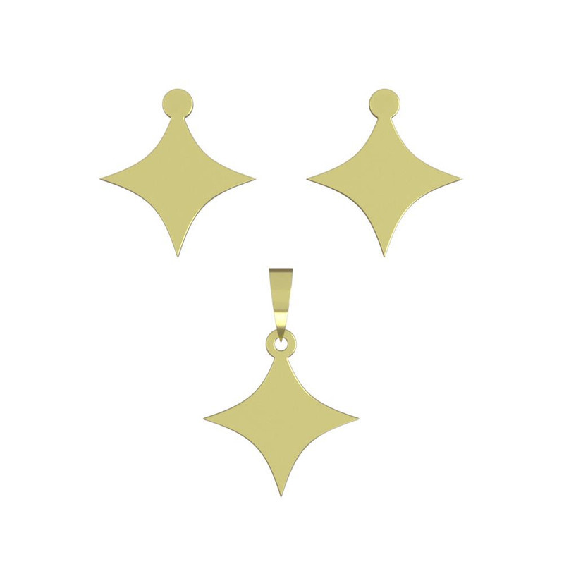 نیم ست طلا 18 عیار زنانه مدوپد مدل ستاره کد NA15575